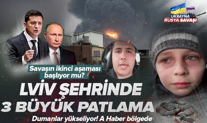 Ukrayna’nın Lviv şehrinde 3 büyük patlama! Rusya’nın savaştaki ikinci aşaması Lviv’den mi başlıyor? A Haber Muhabiri Mert Hacıalioğlu bölgeden aktardı