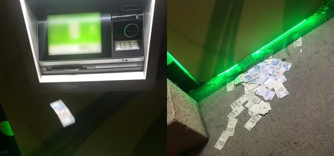 ATM’ye kapasitesinden fazla para yükledi: Paraları yola saçıldı