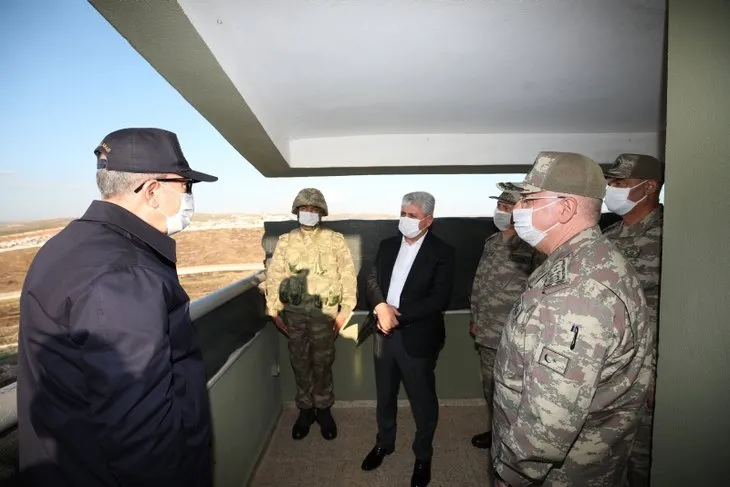 Milli Savunma Bakanı Hulusi Akar Suriye sınırında!
