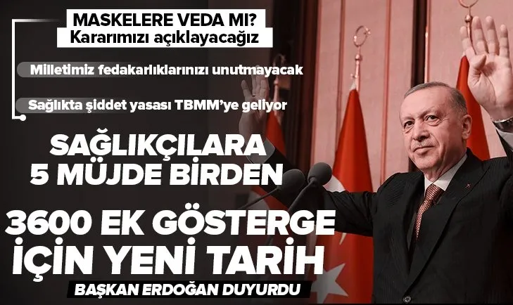 Başkan Erdoğan’dan 3600 ek gösterge açıklaması! Sağlık çalışanlarına üst üste müjdeler