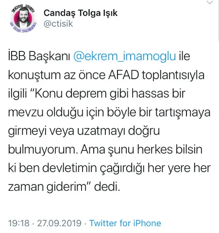 ’Ekrem İmamoğlu’nun AFAD toplantısına çağrılmadığı’ yalanını kimler yaydı?