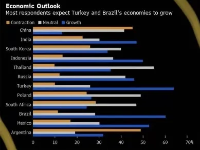 Bloomberg’den çarpıcı anket: Türk ekonomisi büyüyecek! Büyümede en pozitif görünüm Türkiye’de - 1