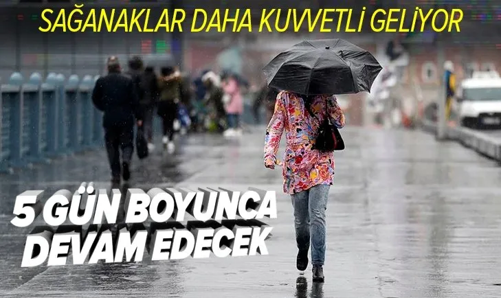 İstanbul ve Ankara için yağmur alarmı! Türkiye’ye 5 günlük sağanak geliyor! Hangi illere yağmur yağacak?