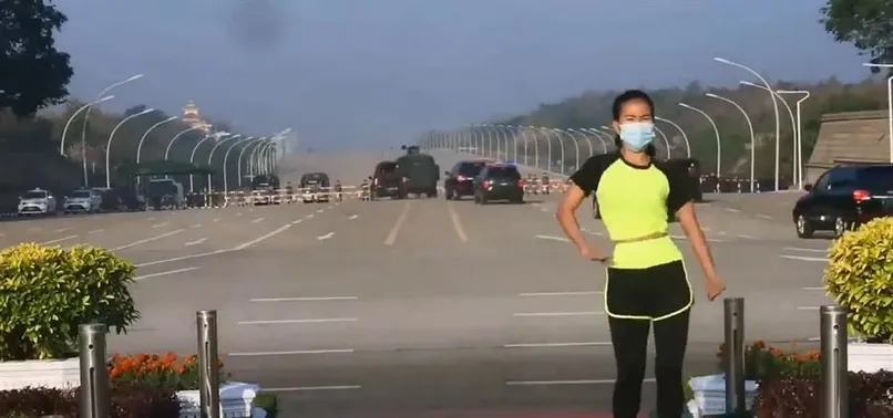 Myanmar darbesinin ilk anları! Dünyanın konuştuğu video