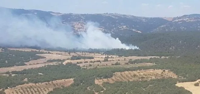 Manisa’da orman yangını! 4 helikopter gönderildi