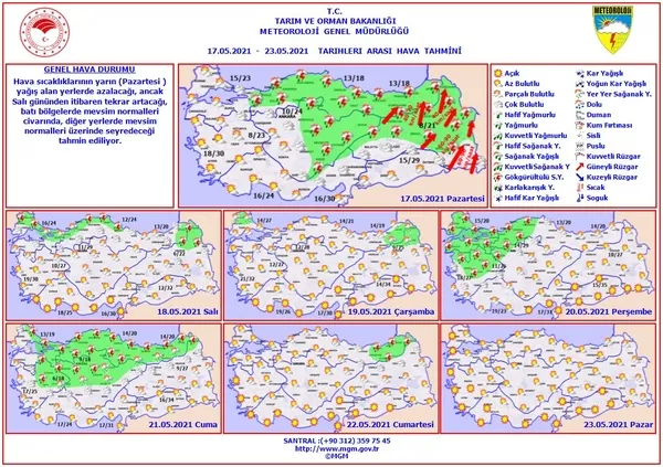 1621263506423.jpg Meteoroloji Genel Müdürlüğü'nden son dakika uyarısı! Sıcaklıklar düşecek sağanak geliyor! İstanbul Ankara İzmir hava durumu - 3