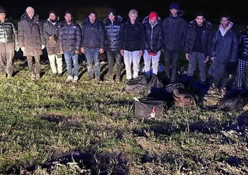 Edirne'de 17 düzensiz göçmen yakalandı