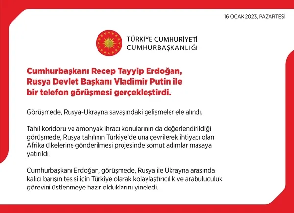baskan-erdogan-putin-ile-gorustu-1673880037785.jpg Başkan Erdoğan Putin ile görüştü: Barışın tesisi için arabulucu olmaya hazırız - 3