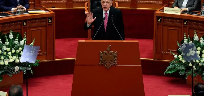 Başkan Recep Tayyip Erdoğan’dan Arnavutluk Meclisi’nde son dakika açıklamaları