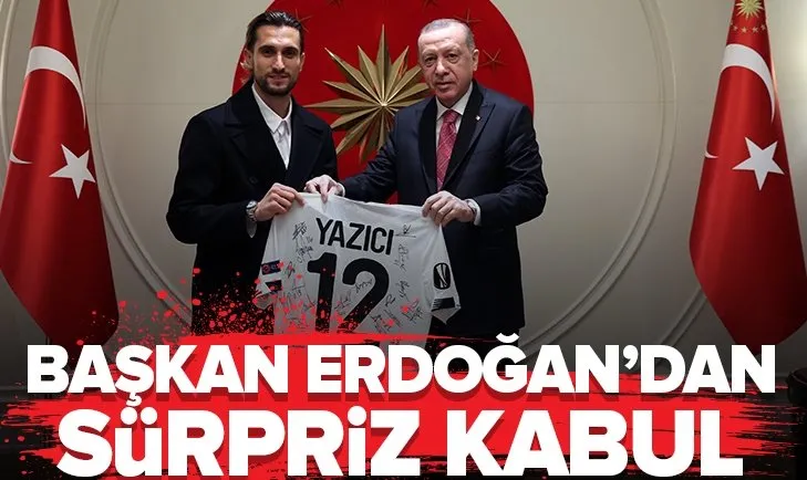 Başkan Erdoğan milli yıldız Yusuf Yazıcı'yı kabul etti