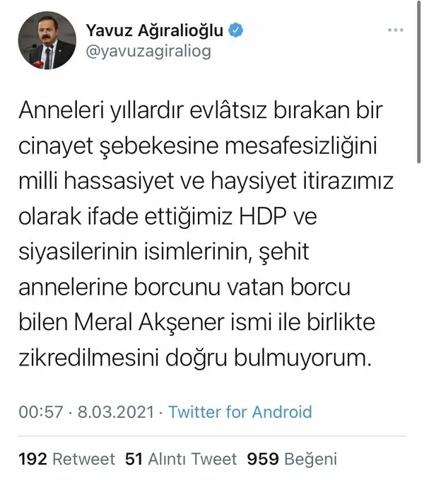Millet İttifakı’nda tweet krizi! İYİ Parti kurucularından Vedat Yenerer’den Ekrem İmamoğlu’na sert tepki: Siyasi fırıldaksın