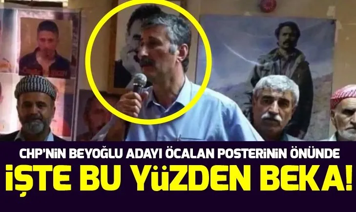 CHP’nin Beyoğlu adayı Alper Taş Öcalan posterinin önünde!