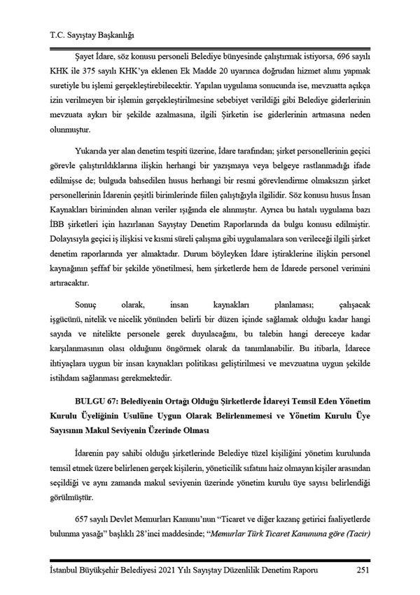 İstanbul belediyecilik hizmetine hasret! Mega şehrin yönetimi liyakatsiz insanların keyfine kaldı! İşte Sayıştay raporlarına giren İBB gerçekleri
