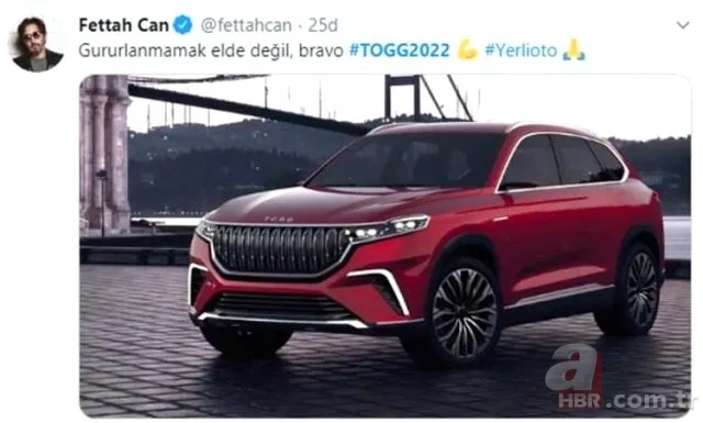 Türkiye’nin otomobiline ünlü isimlerden destek paylaşımı: Gururlanmamak elde değil! 5