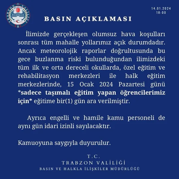 bugun-okullar-tatil-mi-son-dakika-15-ocak-pazartesi-okullar-hangi-illerde-tatil-rize-zonguldak-hakkari-1705292410113.jpg BUGÜN OKULLAR TATİL Mİ SON DAKİKA? 15 Ocak Pazartesi okullar hangi illerde tatil? Rize, Zonguldak, Hakkari... - 4