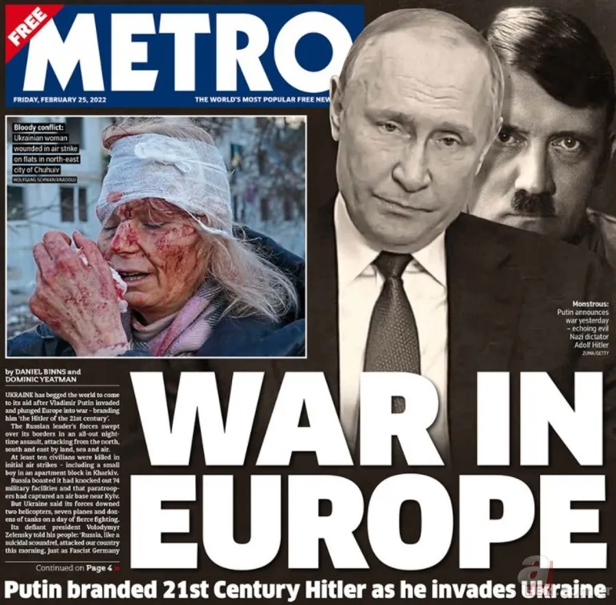 Rusya'nın Ukrayna'yı işgali dünya basınında: 'Putin'in kanı' 14