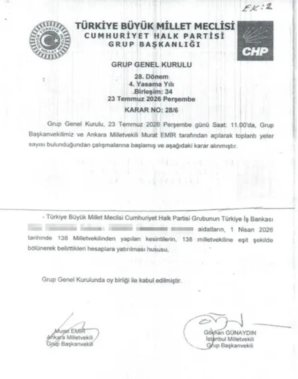 CHP’den Yeni Parti’ye 5,1 milyon TL aktarım iddiası! İmzalar izinsiz mi kullanıldı?