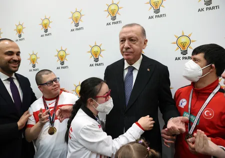 Son dakika: Başkan Erdoğan Ankara Özel Sporcular Federasyonu üyelerini kabul etti