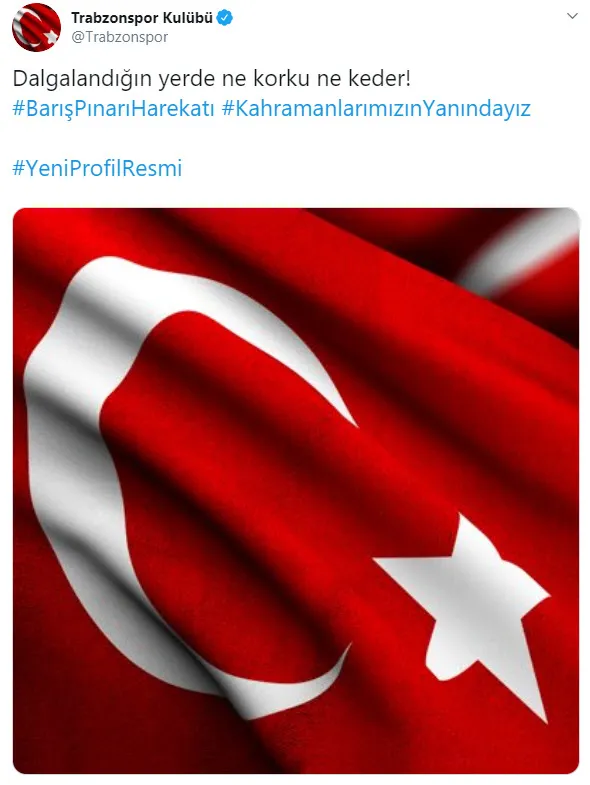 Trabzonspor'dan Barış Pınarı Harekatı'na destek - 1