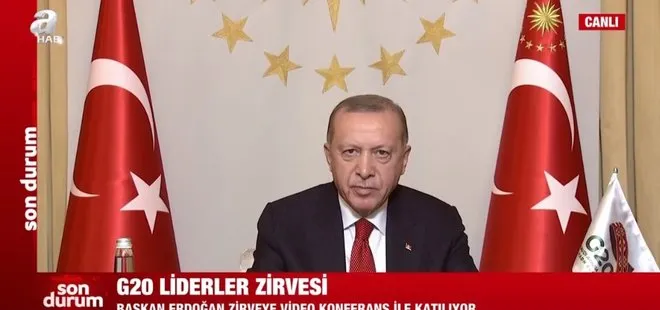 Son dakika: Başkan Recep Tayyip Erdoğan’dan G-20 Zirvesi açılış konuşması