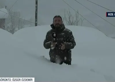 Ayder’de yoğun kar yağışı