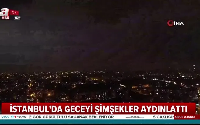 Son dakika: İstanbul’da sağanak yağış gece yarısı başladı