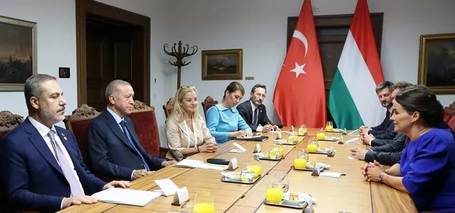 Başkan Erdoğan Macaristan Cumhurbaşkanı Katalin Novak ile bir araya geldi