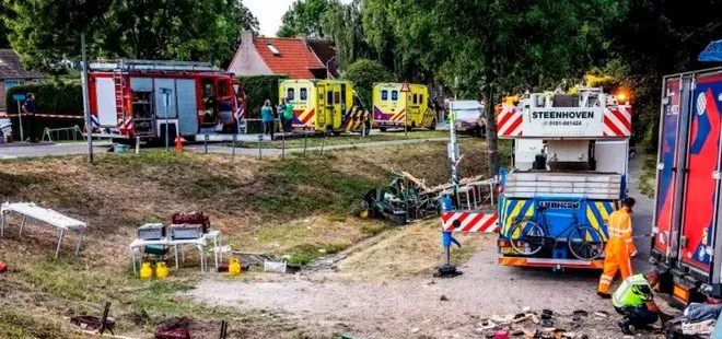 Hollanda Rotterdam’da mangal ölümle bitti! Kamyon piknik alanına daldı