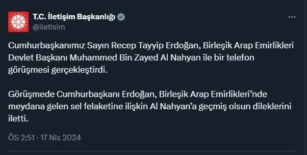 baskan-erdogandan-bae-lideri-nahyana-gecmis-olsun-telefonu-1713355242363.jpeg Başkan Erdoğan'dan BAE lideri Nahyan'a "geçmiş olsun" telefonu - 1