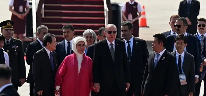 Başkan Erdoğan’a Çin’de coşkulu karşılama