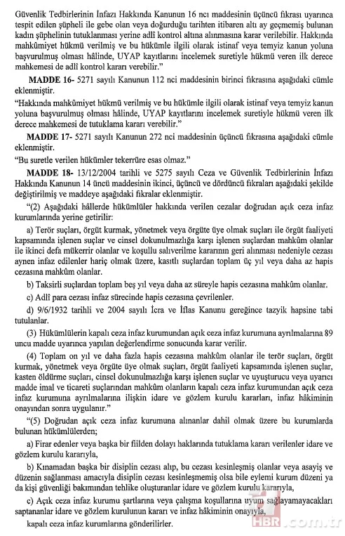 Başkan Erdoğan imzaladı infaz düzenlemesi yürürlüğe girdi 5