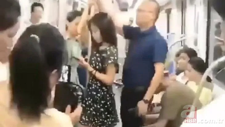 Metroda taciz skandalı! Erkek yolcu sapığa hemen müdahale etti
