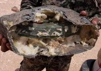 Afrin'de taş süsü verilmiş mayın bulundu