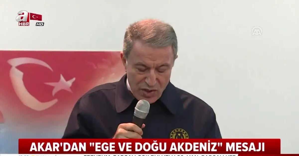 Bakan Akar'dan "Ege ve Doğu Akdeniz" mesajı