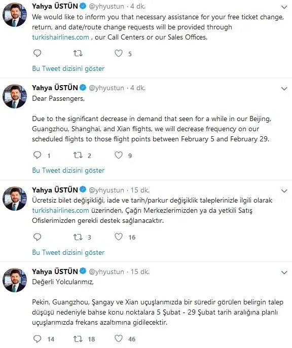 Son dakika: THY’den flaş Çin kararı