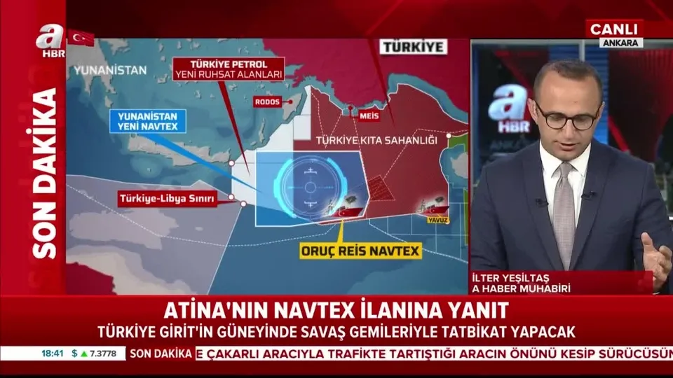 Türkiye’den Yunanistan’a NAVTEX misillemesi