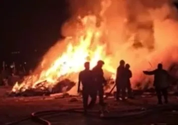 Sincan’da çöplük alanda yangın paniği!