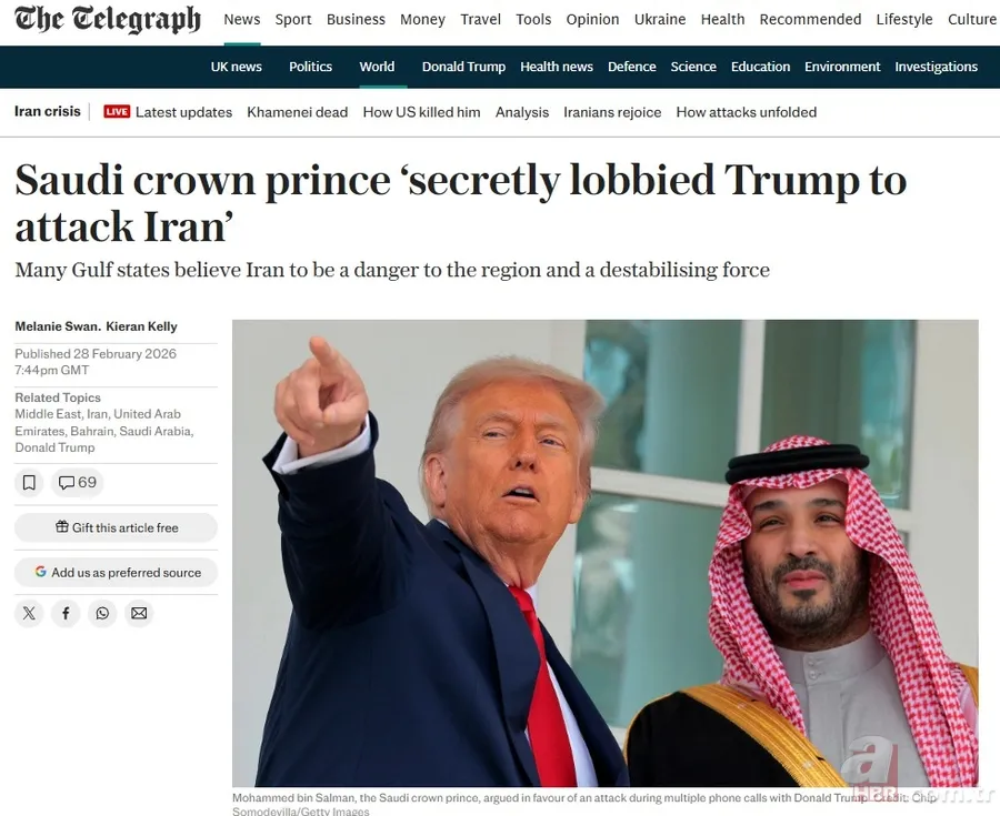 İngiliz basınından flaş iddia: Suudi Veliaht Prens Selman, İran için Trump’ı ‘gizlice’ ikna mı etti? 2