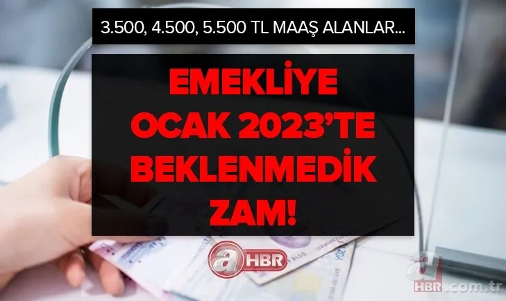 Duyan düğün bayram edecek! Emekliye Ocak 2023’te beklenmedik zam! %65 zamla SSK-Bağkur’luya 6.072 TL+ 15 puan refah payı! 3.500, 4.500, 5.500 maaş alanlar...