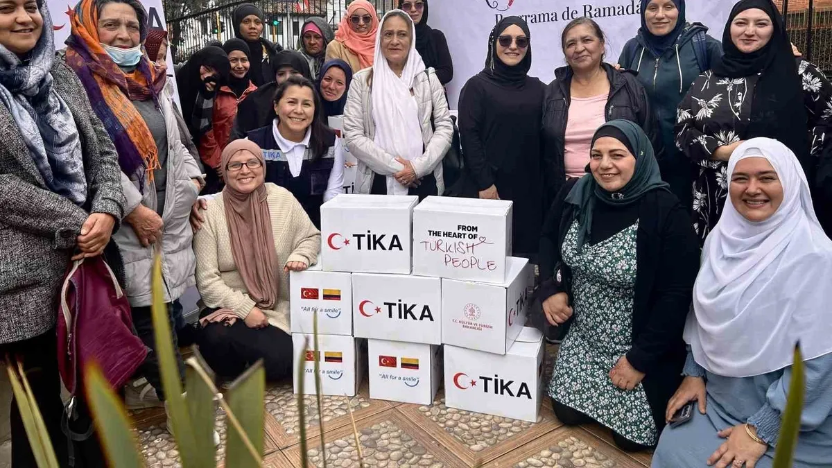 TİKA, Kolombiya'da 500 aileye gıda desteğinde bulundu