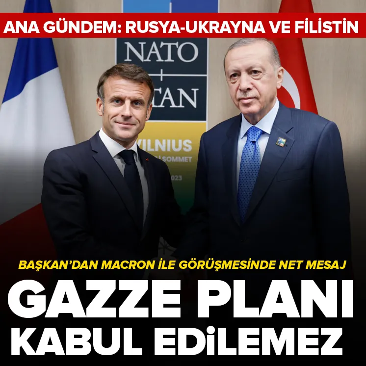 Başkan Erdoğan Macron ile görüştü!