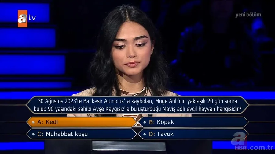 Ayşe Teyze'nin kaybolan Maviş'i Milyoner'de! Müge Anlı hayranları soruyu bildi bile 5