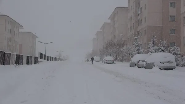 Van'da kar yağışı şehri ele geçirdi! Uçaklar rötar yaptı 56 yerleşim yerinin yollar kapandı - 2