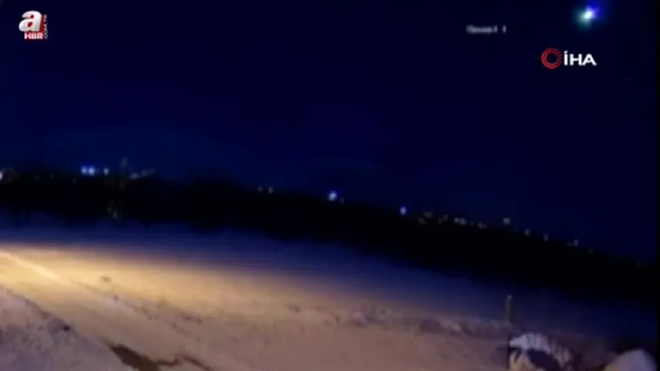 Meteorun düşme anı kamerada
