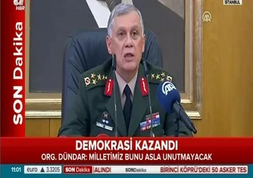 Orgeneral Dündar'dan açıklama: 104 darbeci öldürüldü