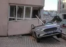 Çöken binalara araçlar kalkan oldu!