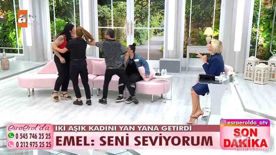 2 kadın 1 adam büyük yüzleşme! Esra Erol'da stüdyo karıştı: Taraflar birbirinin üzerine yürüdü 21