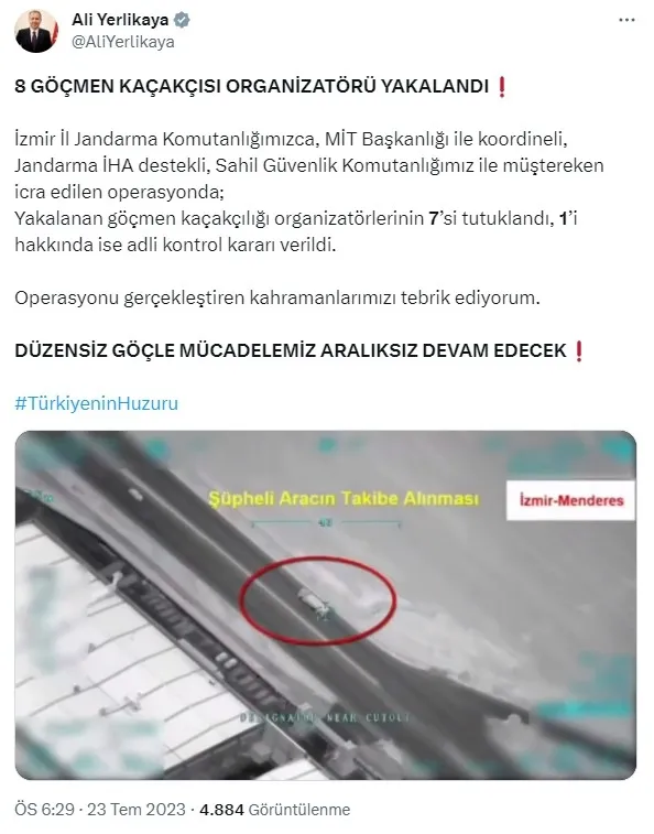 İçişleri Bakanı Ali Yerlikaya: 8 göçmen kaçakçısı organizatörü yakalandı - 2