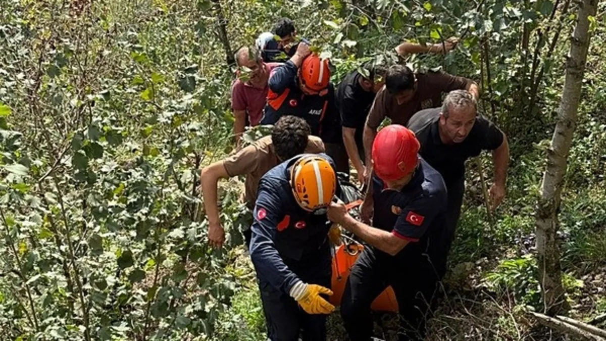 Giresun'da kamyonet uçuruma uçtu: 1 ölü 1 yaralı