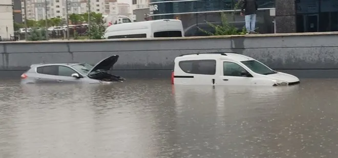 Ankara’da yollar adeta havuza döndü! Meteoroloji uyarı herhangi bir önlem alınmadı